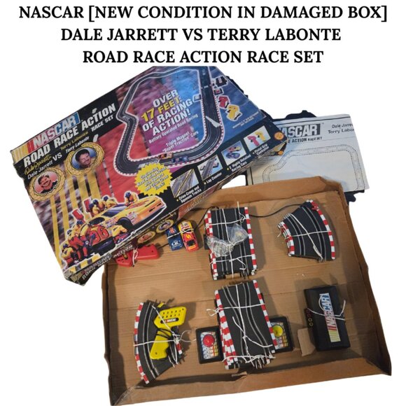 NEW NASCAR DALE JARRETT VS TERRY LABONTE ROAD RACE ACTION RACE SET (DAMAGED BOX) - Picture 1 of 2